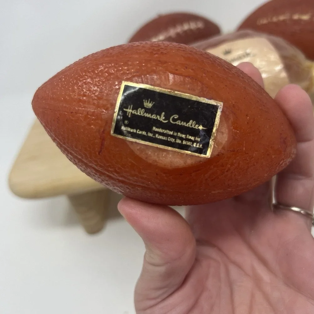 Vintage 1970's Lot of 5 Football Candles by Hallmark NFL Superbowl Birthday